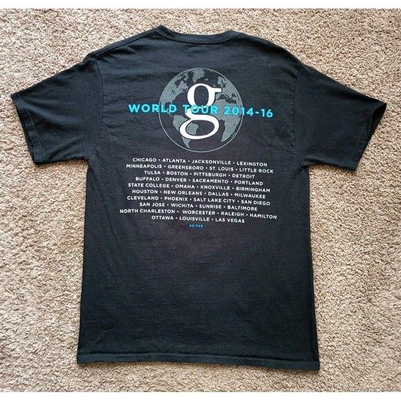 Garth Brooks World Tour 2014-2015 T-Shirt Men's Medium Black Short Sleeve - Picture 4 of 7